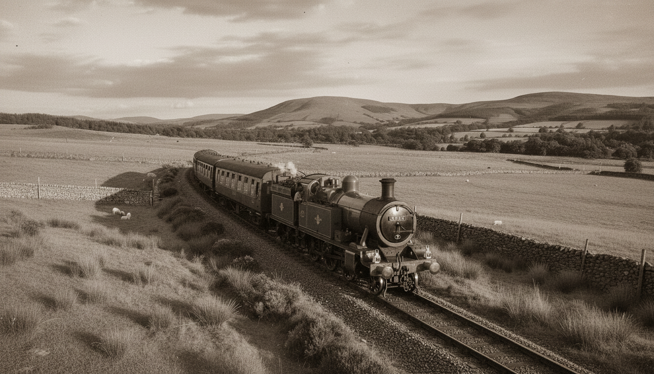 The Medwin valley as seen from the railway line